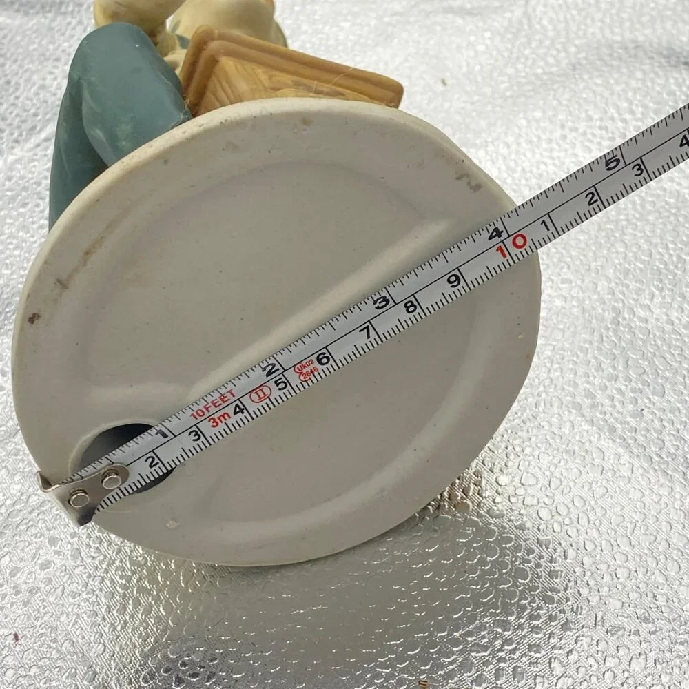Vintage Porcelain Clockmaker Figurine Seated Craftsman Pocket Watch 7.5